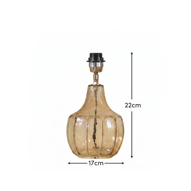 Midford 22cm Glass Table Lamp Base - Champagne - Laura James