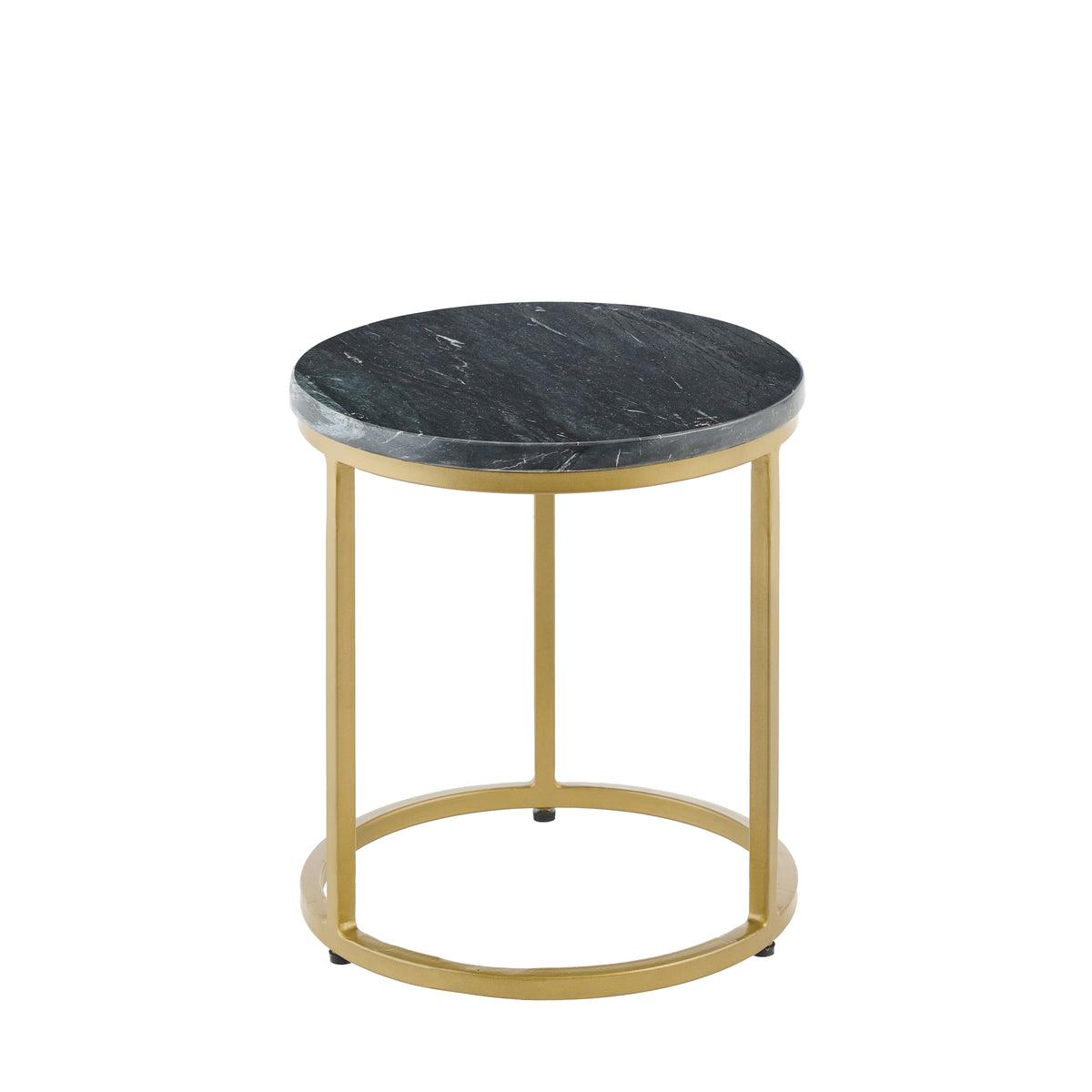 Black Marble Round Nesting Side Tables - Laura James