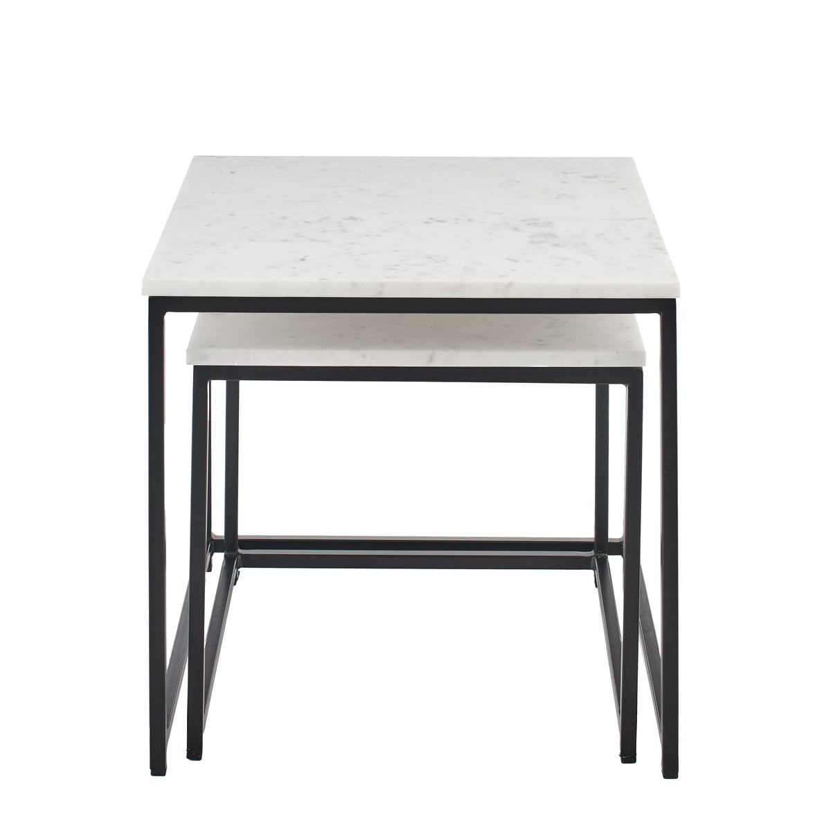 White Marble Square Coffee Table - Laura James