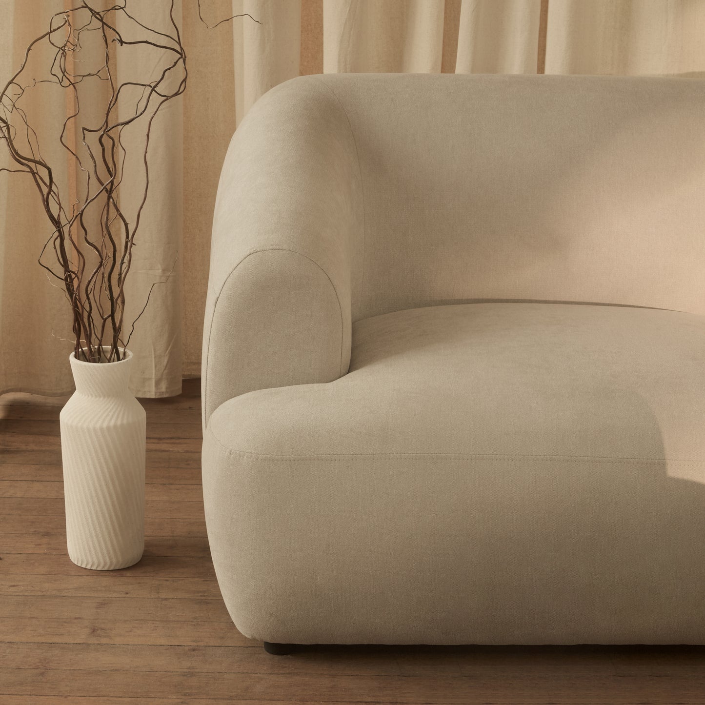 Nathalia 3-Seater Sofa - Soft Beige - Laura James