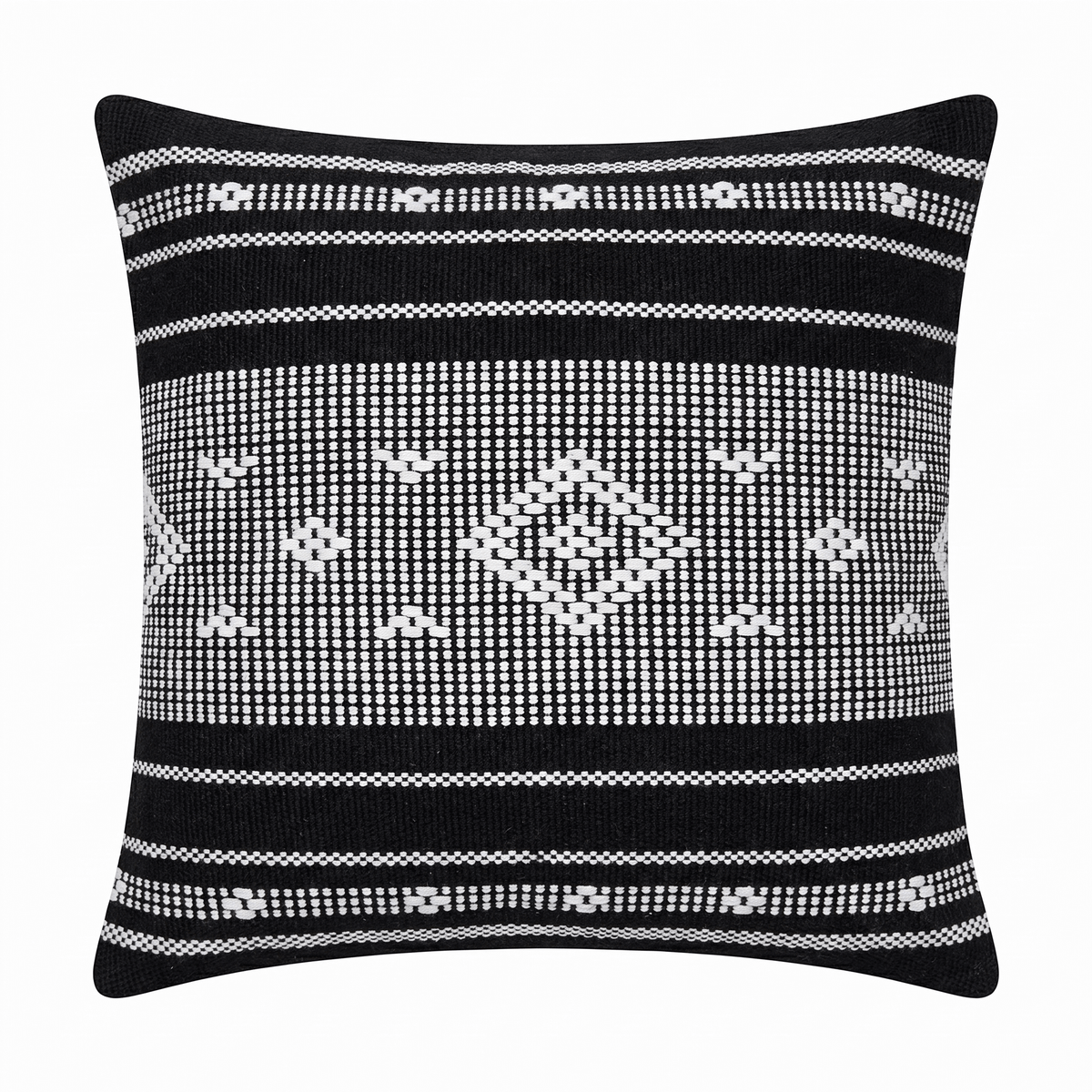 Nerja 45x45cm Cushion Cover - Noir Black - Laura James