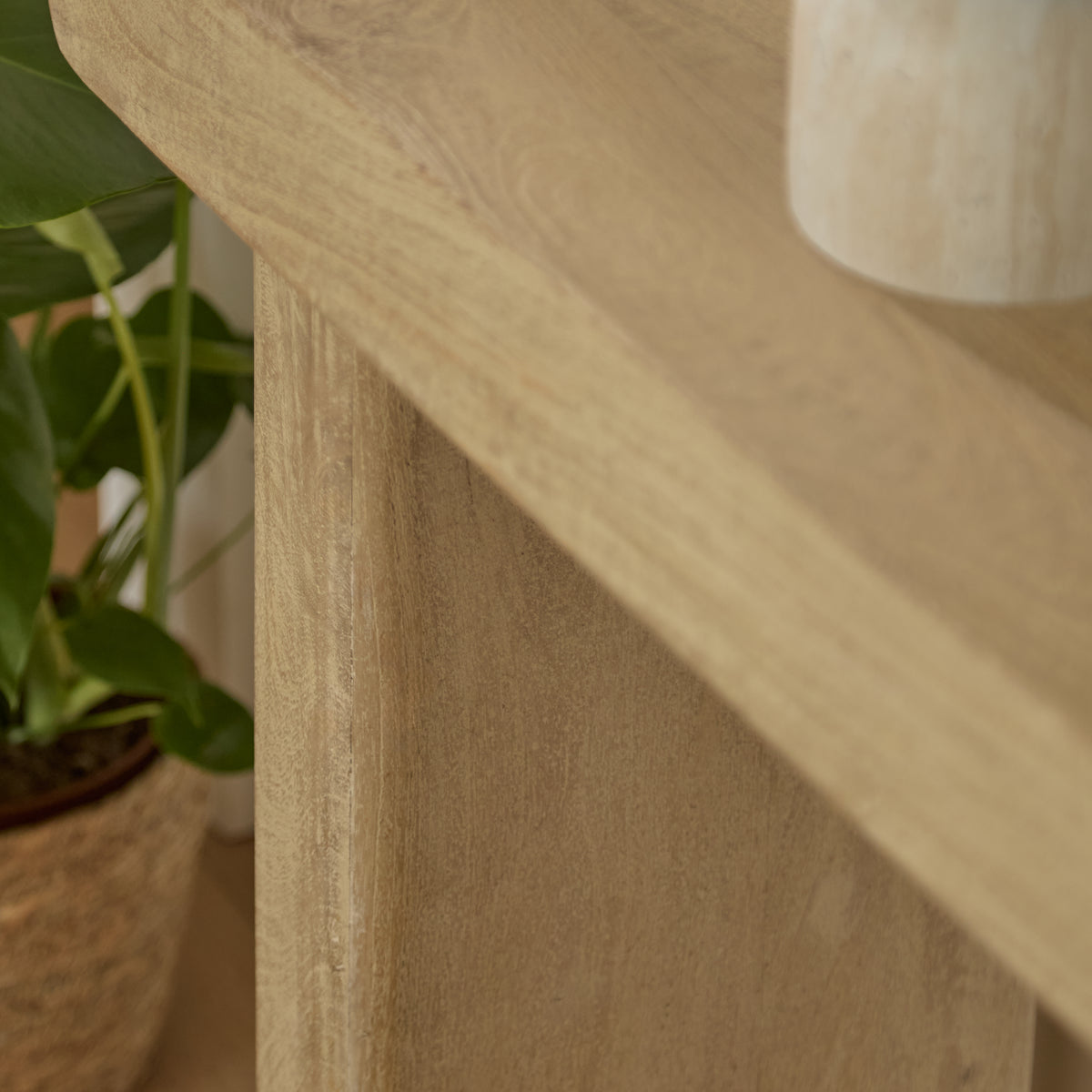 Nevaeh Chalked Mango Wood Console Table - 100cm - Laura James
