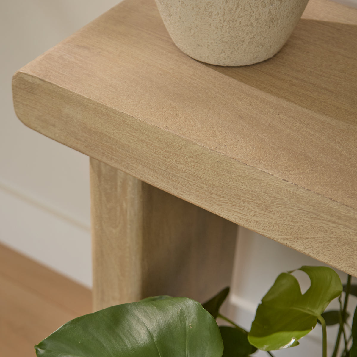 Nevaeh Chalked Mango Wood Console Table - 140cm - Laura James
