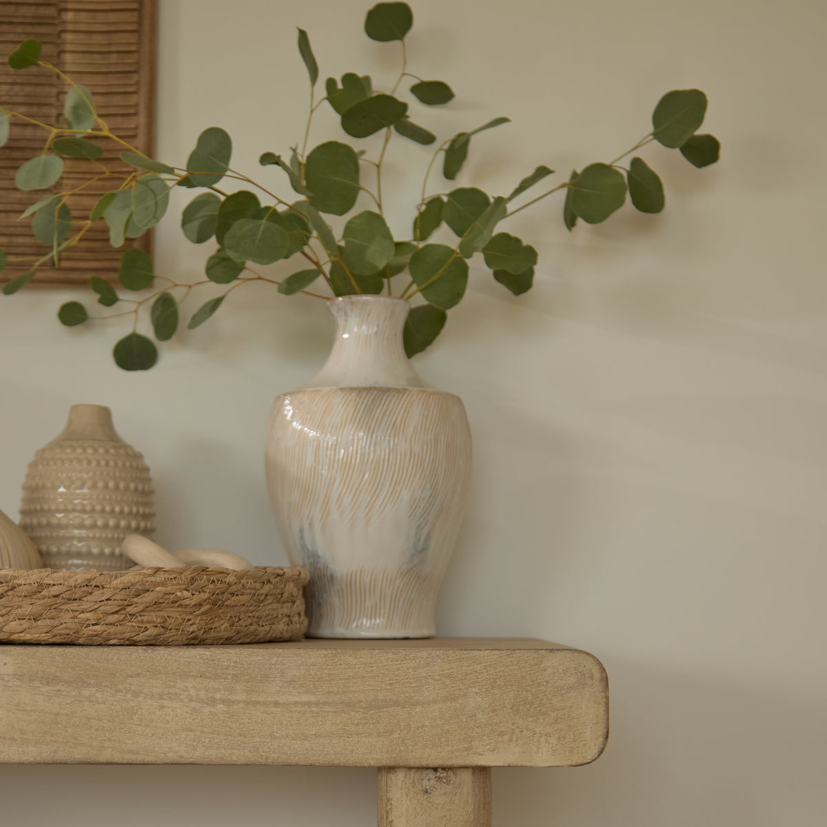 Nevaeh Chalked Mango Wood Console Table - 140cm - Laura James