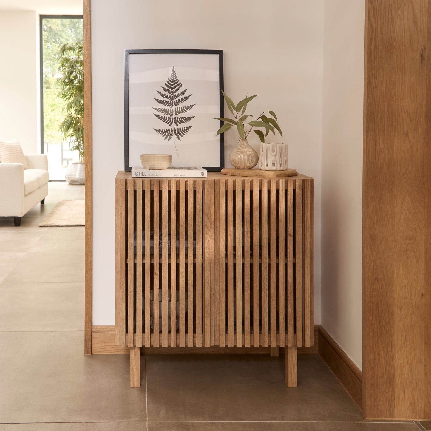 Nia 2 Door Small Sideboard - Seasoned Oak - Laura James