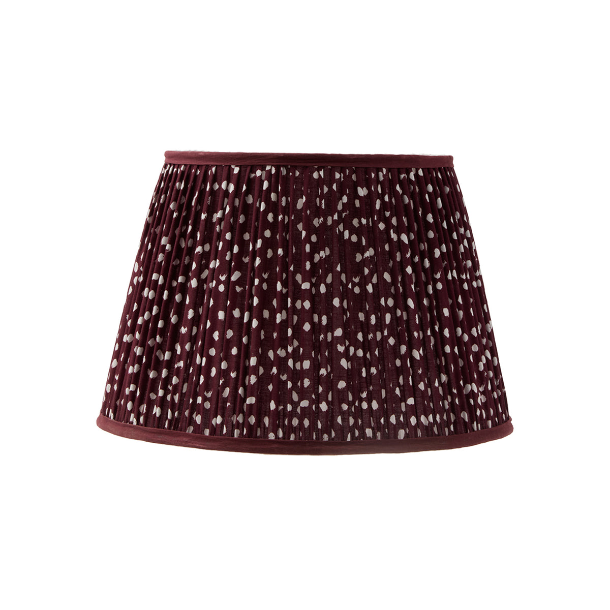 Nimana 16cm Gathered Lamp Shade - Burgundy Spot