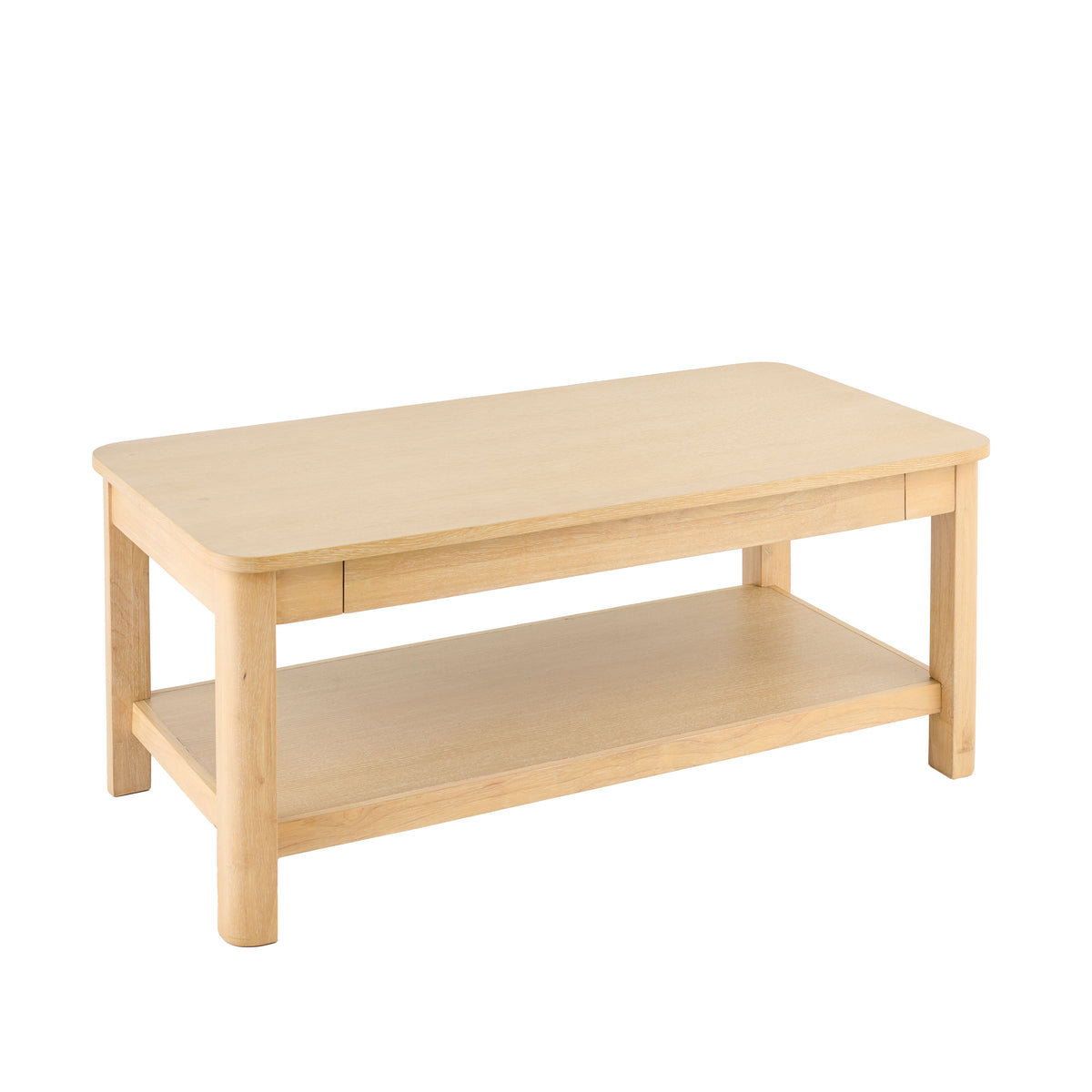 Noah Whitewash Oak Rectangular Coffee Table - Laura James