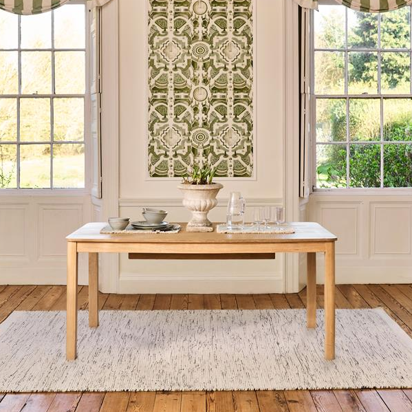 Noah Whitewash Oak Extending Dining Table Set - 4 Seater - Tilly Wooden Bench & Tilly Whitewash Oak Dining Chairs