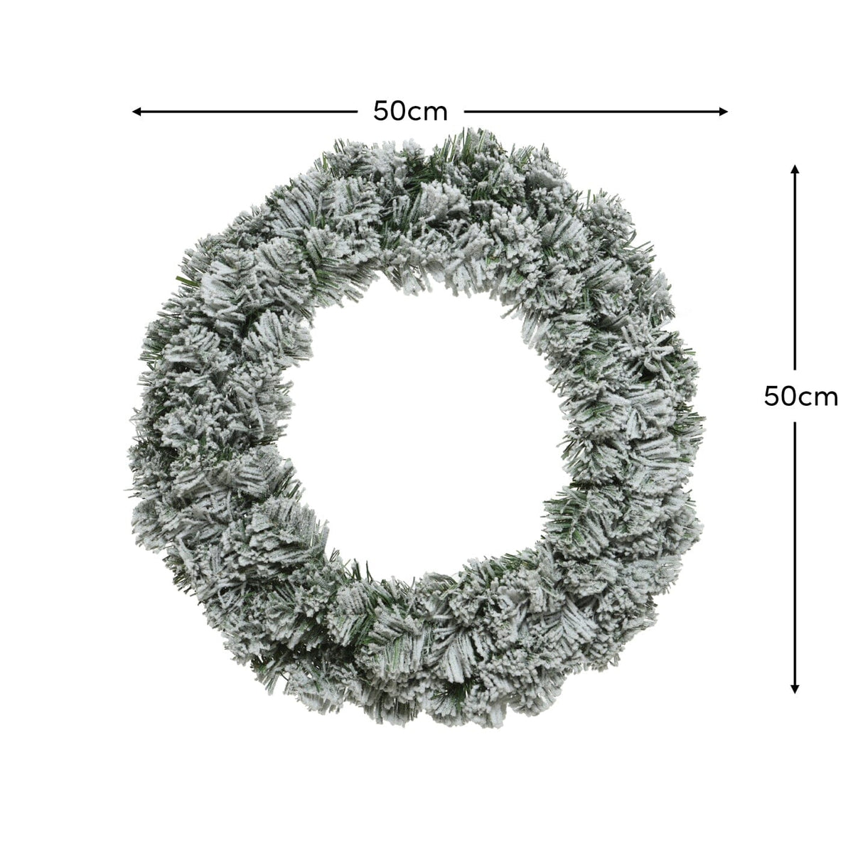 Norrbo 50cm Frosted Christmas Wreath - Laura James