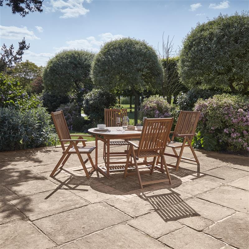 Oakley 4 Seater Wooden Extendable Garden Dining Set - Laura James