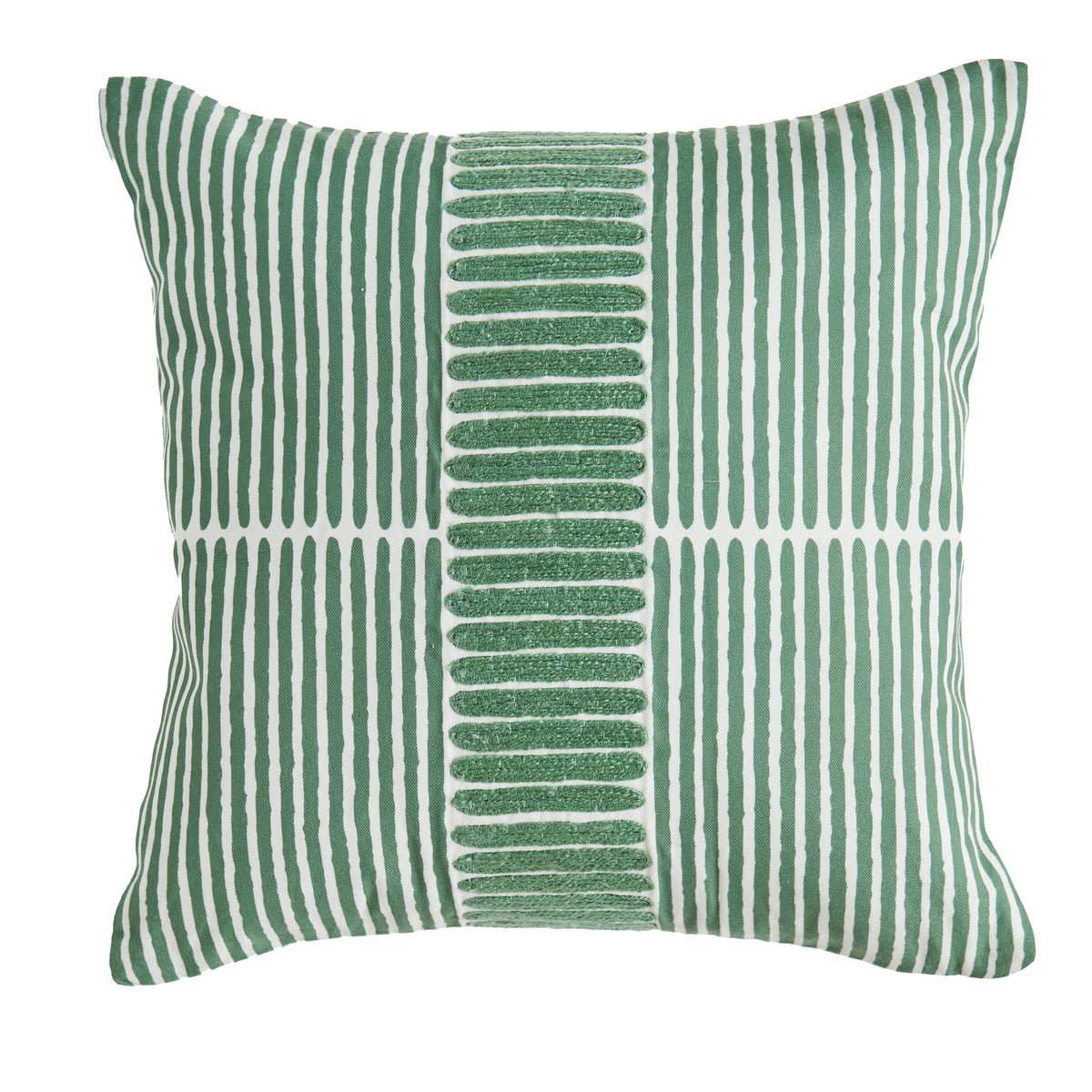 Odisha 45x45cm Striped Cushion Cover - Olive - Laura James