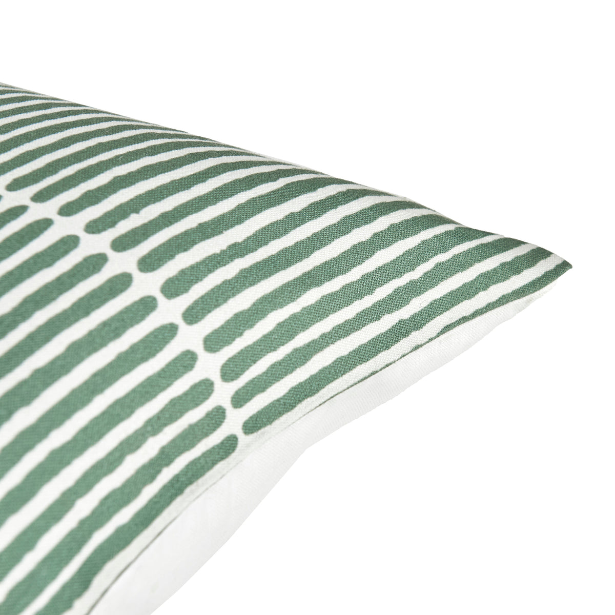 Odisha 45x45cm Striped Cushion Cover - Olive - Laura James