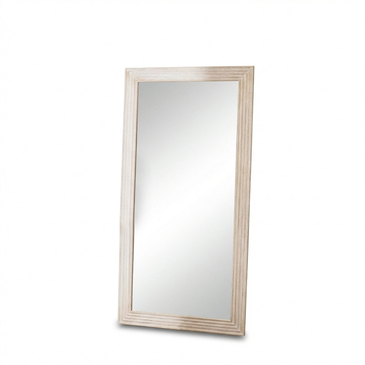 Orkney 180x90cm Wooden Mirror - Whitewash - Laura James