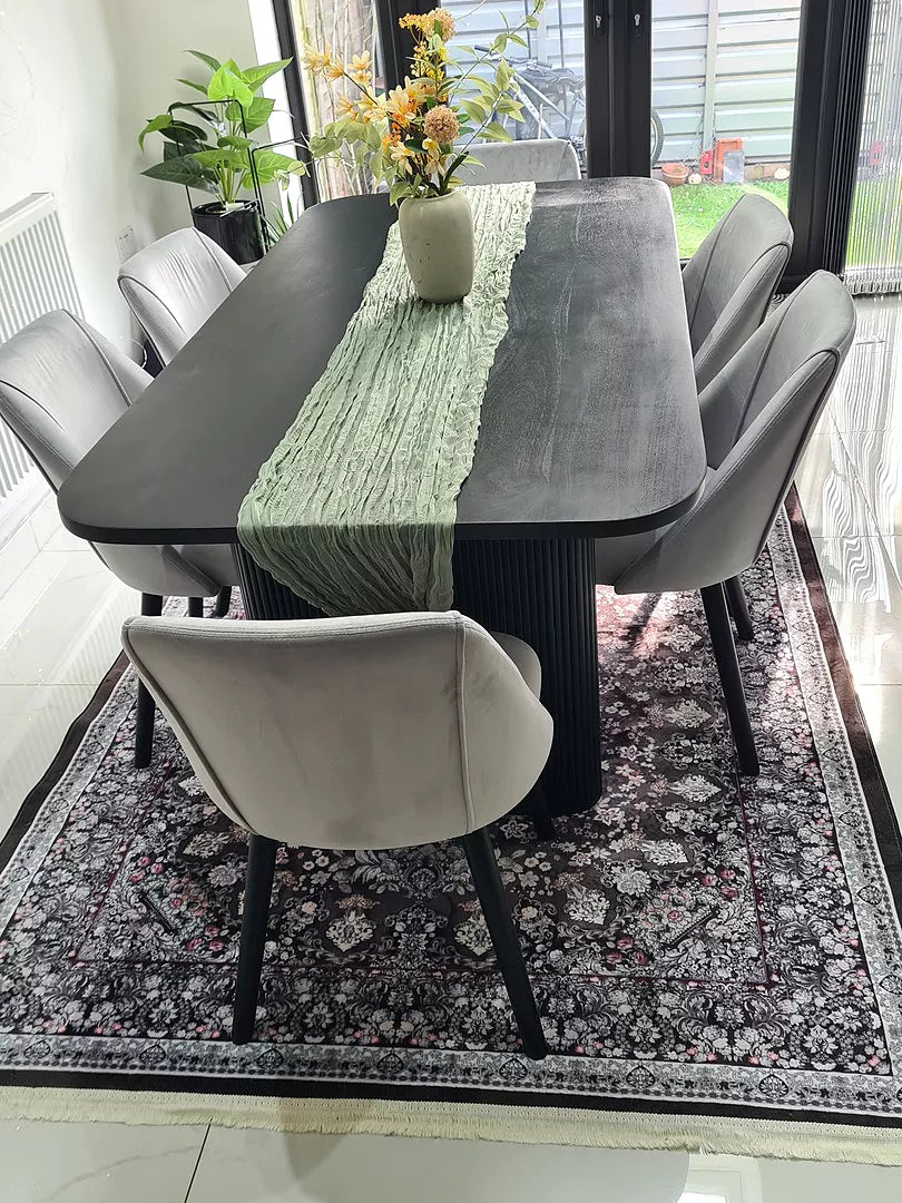 Orla Black Mango Wood Dining Table