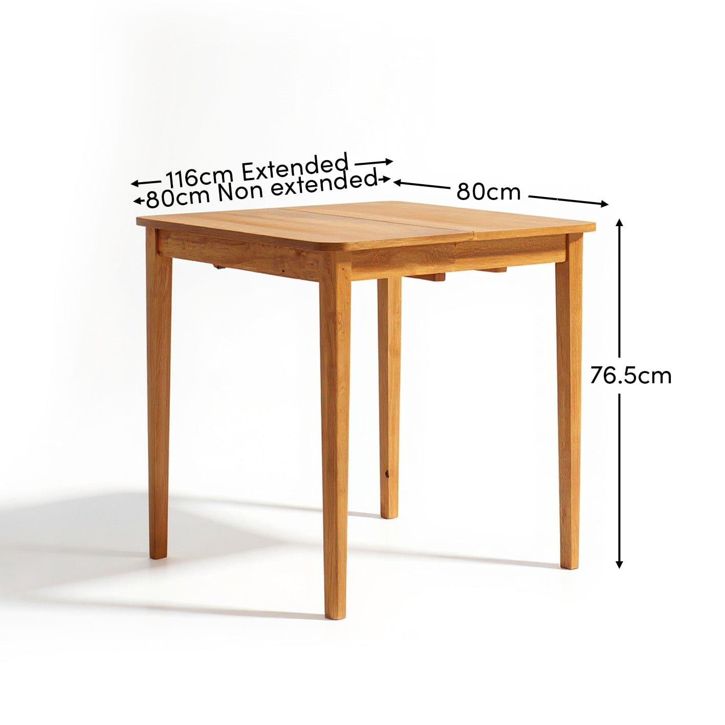 Paul 116cm Extending Dining Table - Pale Oak - Laura James