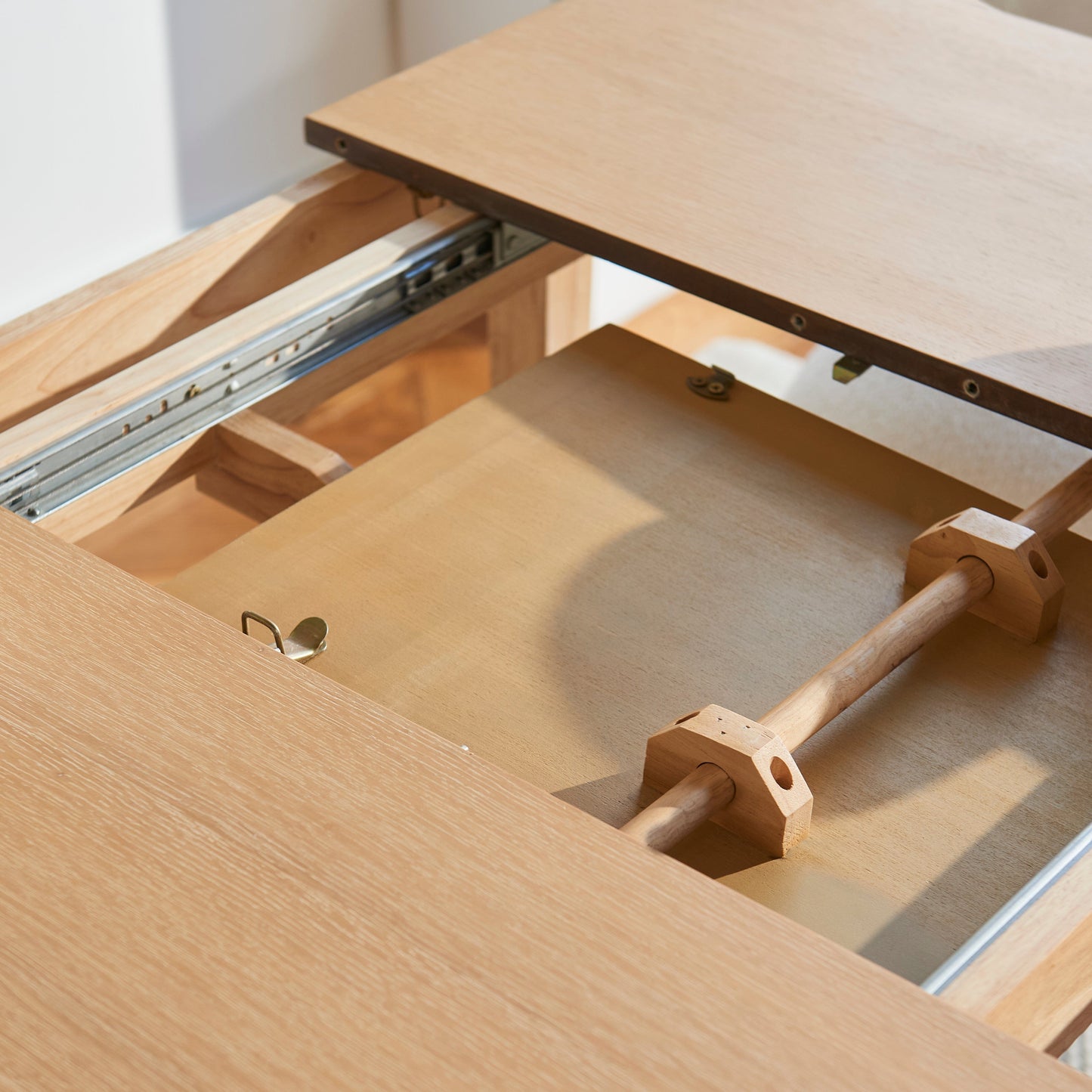 Paul 116cm Extending Dining Table - Whitewash Oak - Laura James