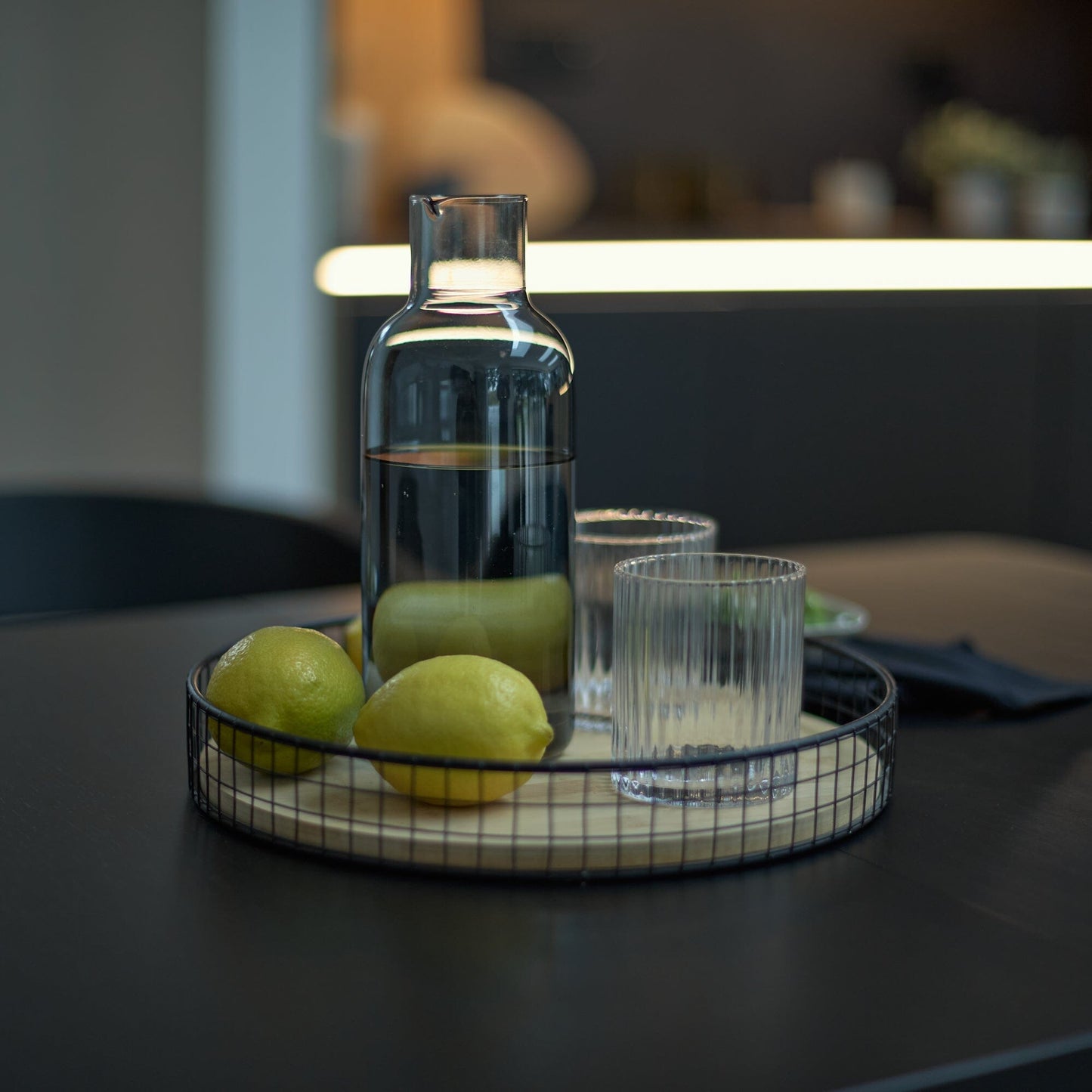 Paul Black Oak Extending Dining Table Set - 6 Seater - Ella Off White Boucle Carver Chairs - Whitewash Oak Legs - Laura James