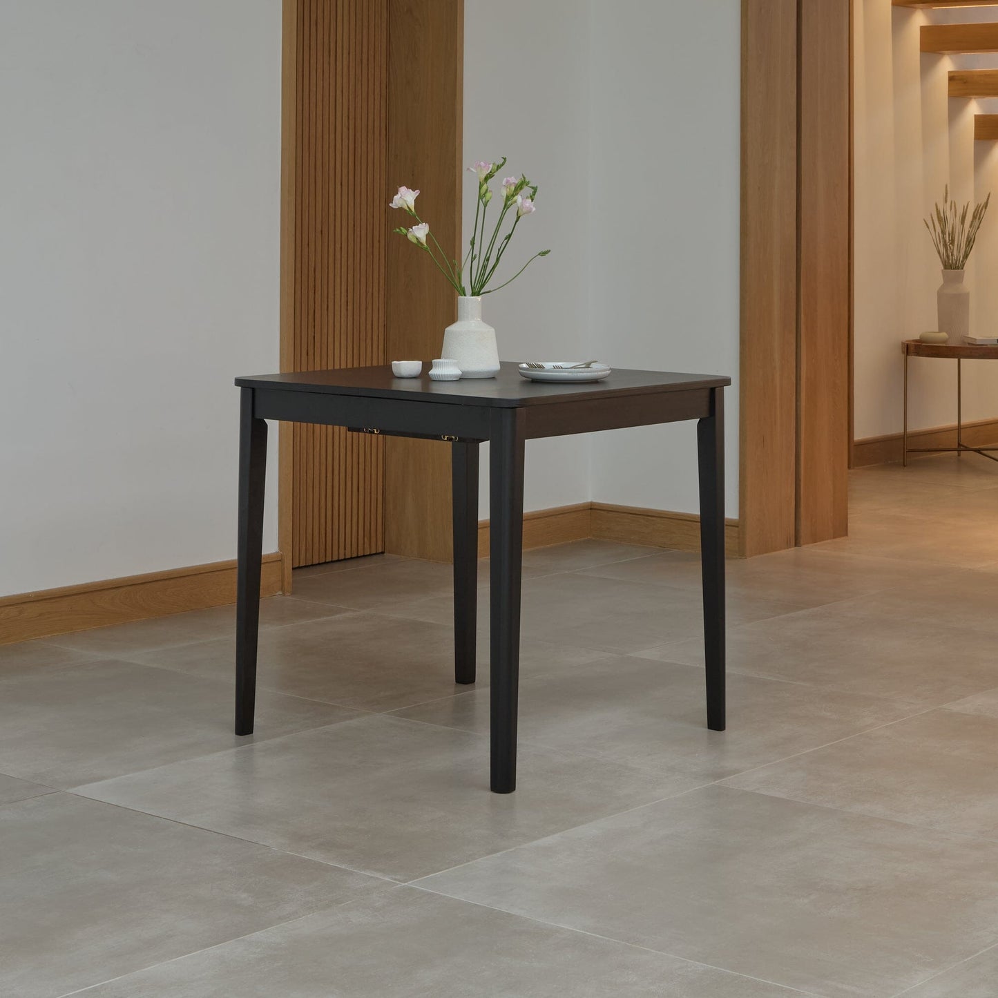 Paul Black Oak Extending Dining Table - Small - Laura James