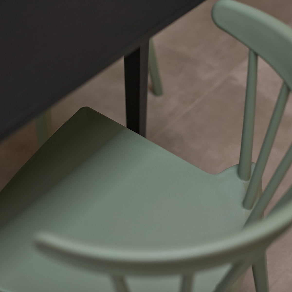 Paul Black Oak Extending Dining Table Set - 4 Seater - Agatha Olive Green Dining Chairs - Laura James