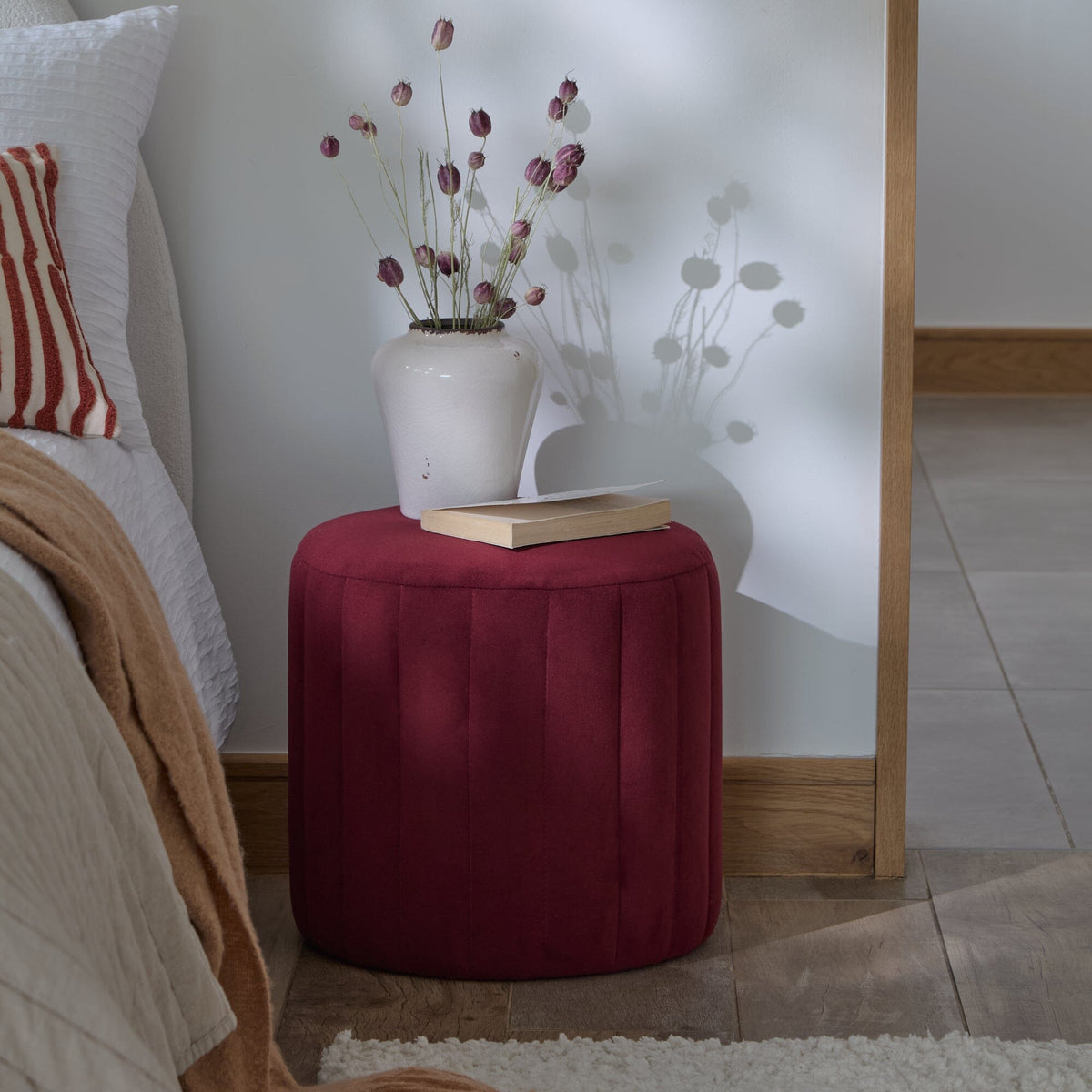 Penelope Stool - Burgundy Red - Laura James