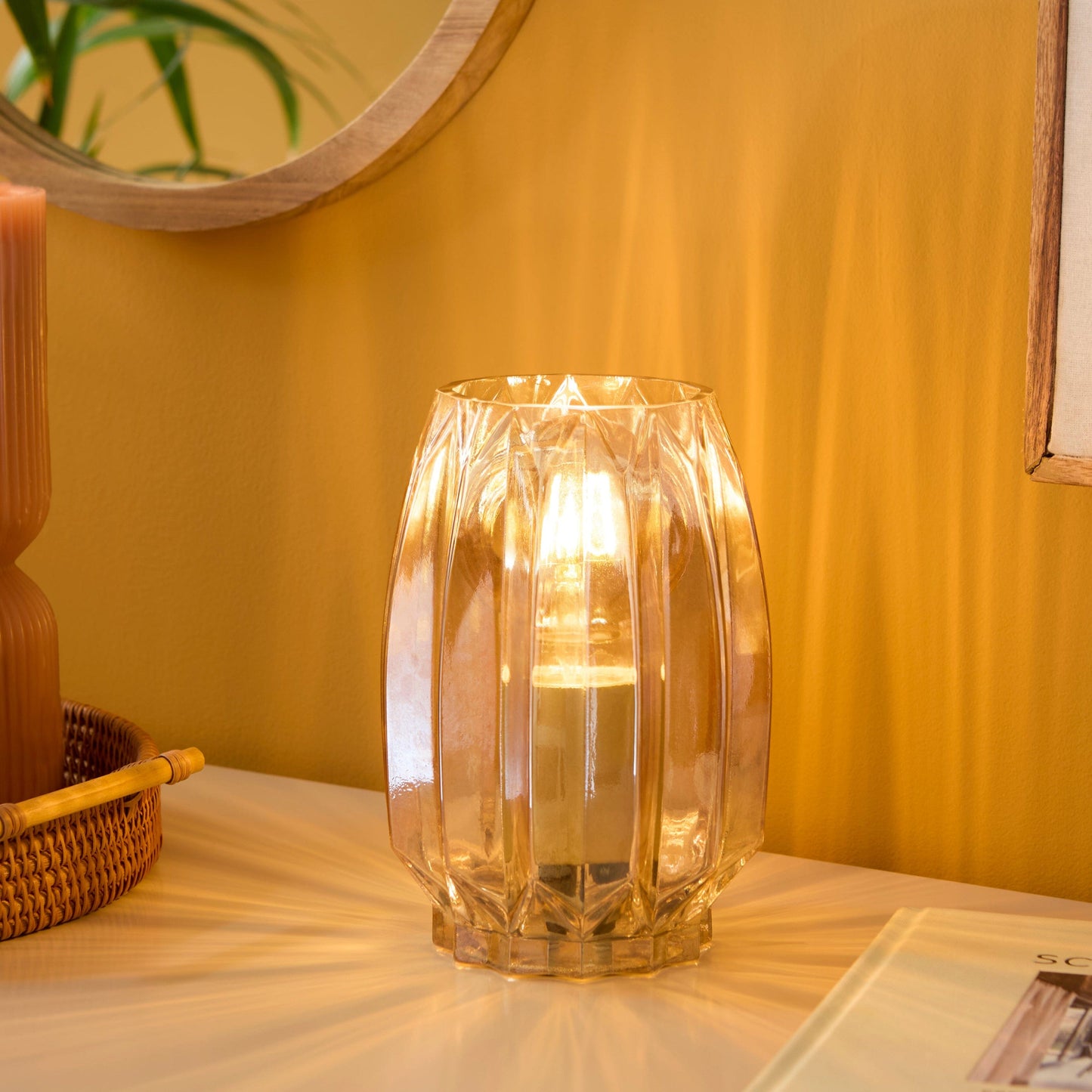 Pimlico 20cm Glass Lamp - Champagne - Laura James