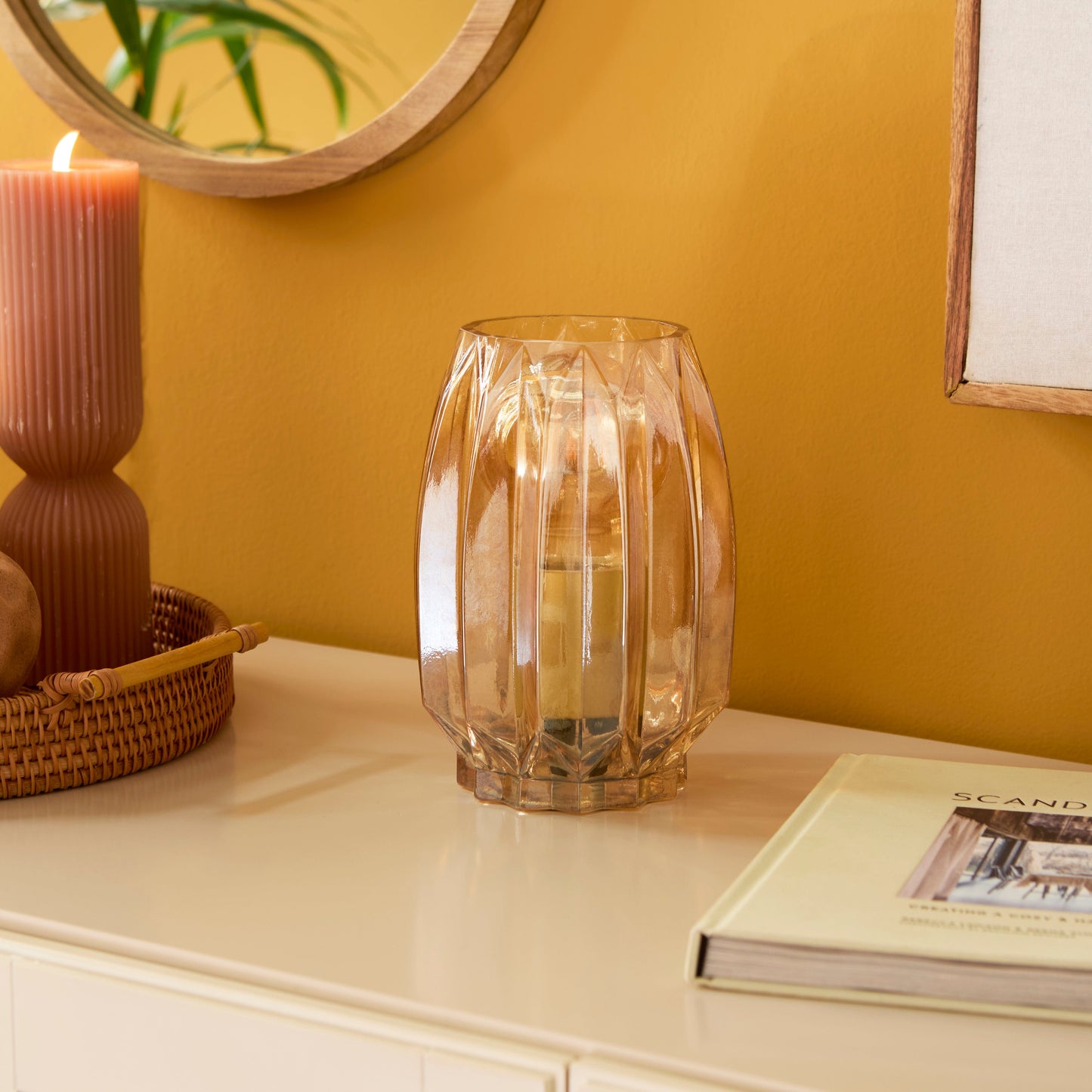 Pimlico 20cm Glass Lamp - Champagne - Laura James