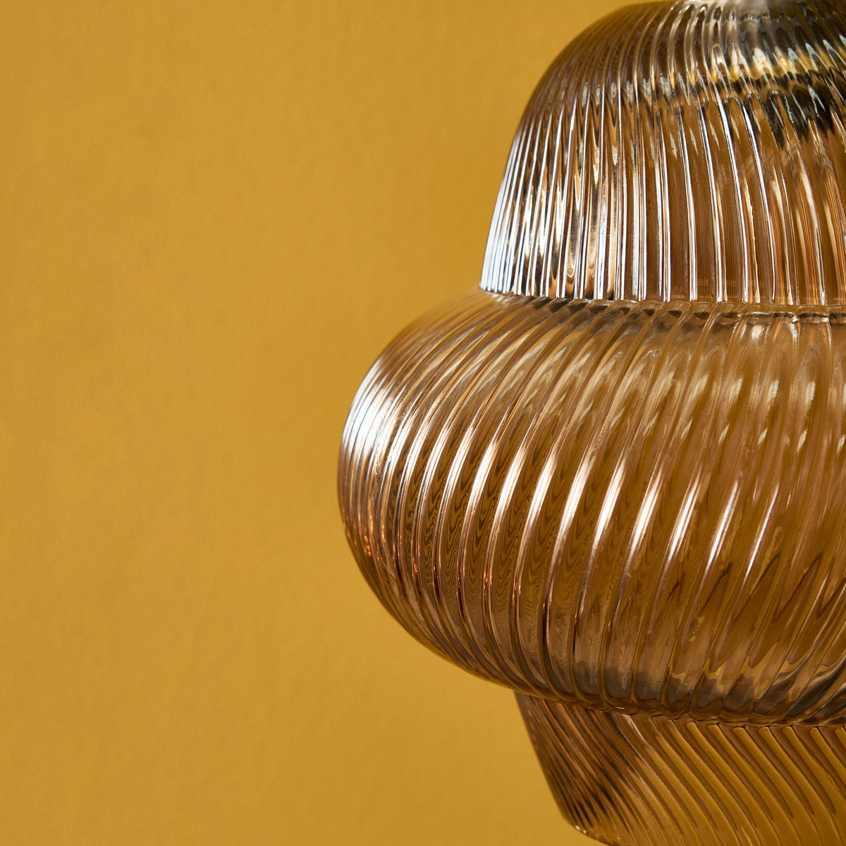 Pimlico 22cm Glass Pendant Light - Gold - Laura James