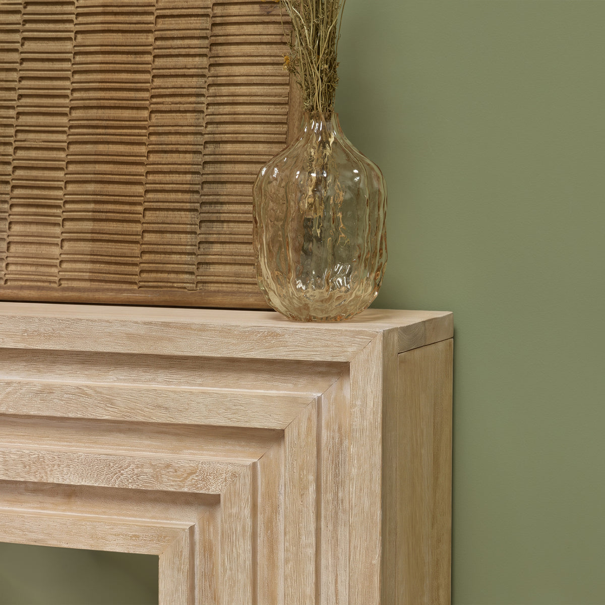 Piper 120cm Fireplace Surround - Chalked Mango Wood - Laura James