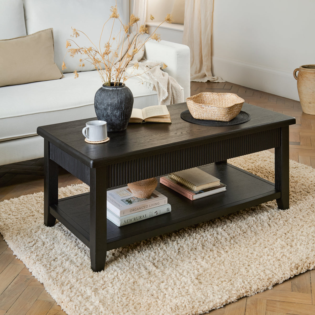 Raleigh Black Oak Coffee Table - Laura James