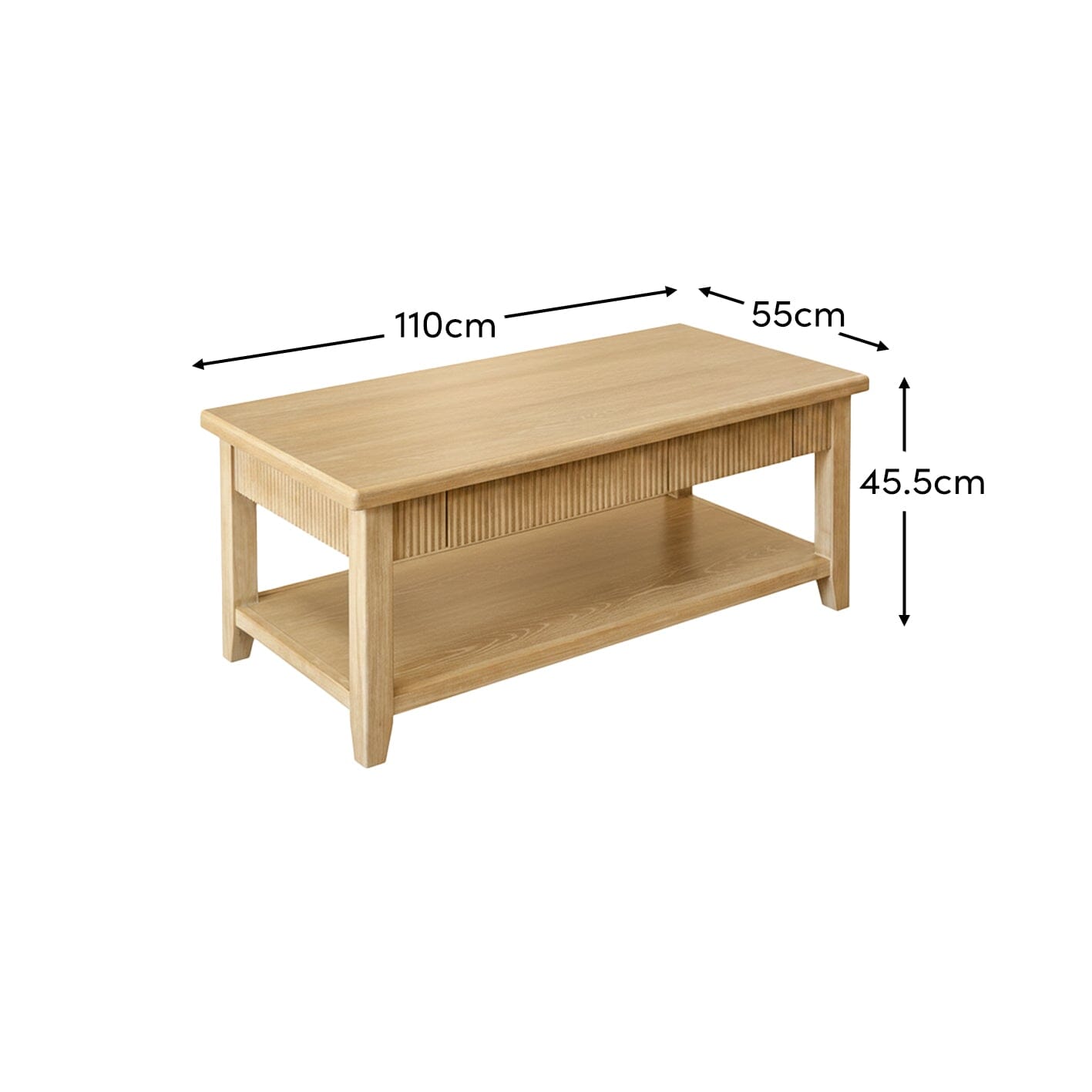 Raleigh Whitewash Coffee Table - Laura James