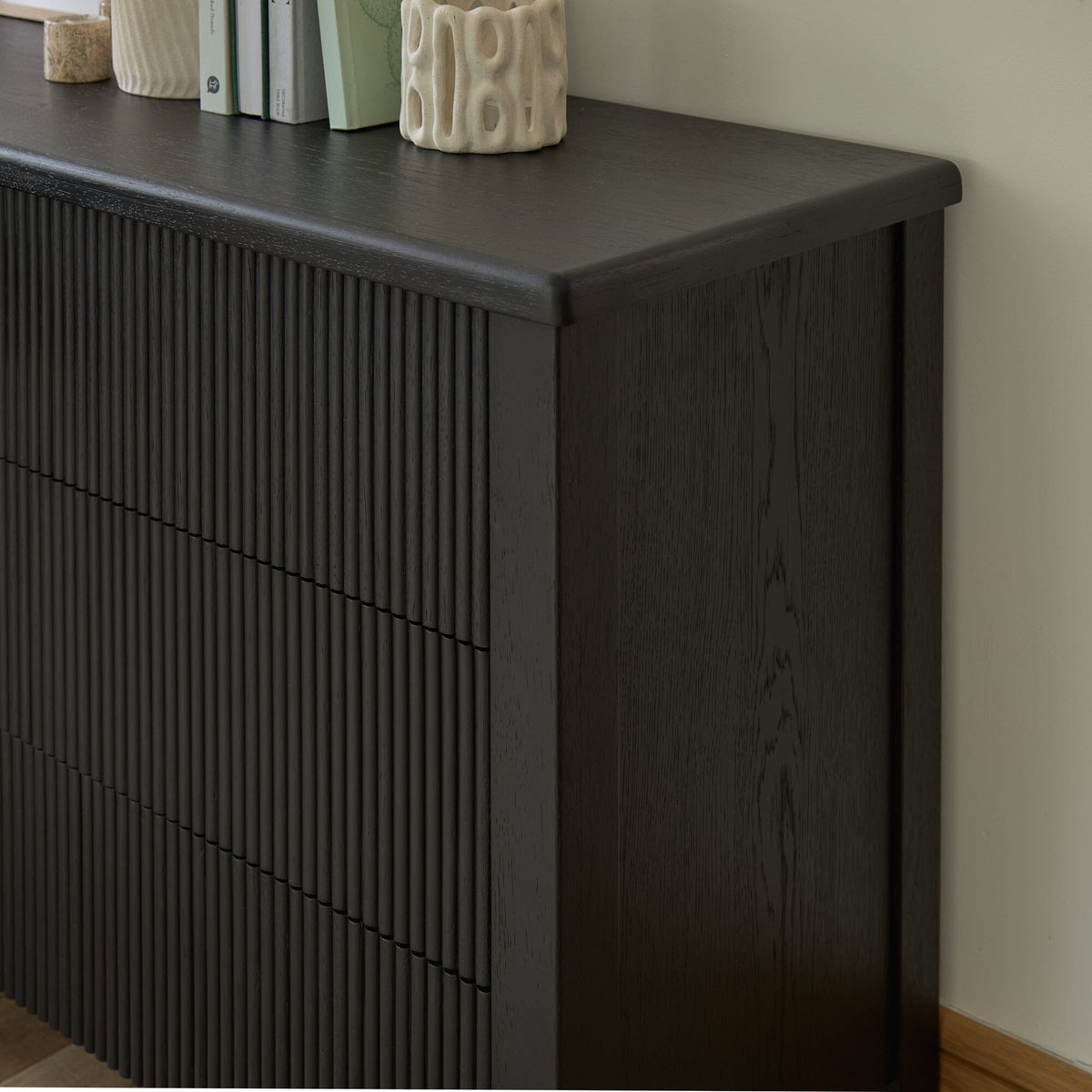 Raleigh 6 Drawer Chest of Drawers - Black Oak - Laura James