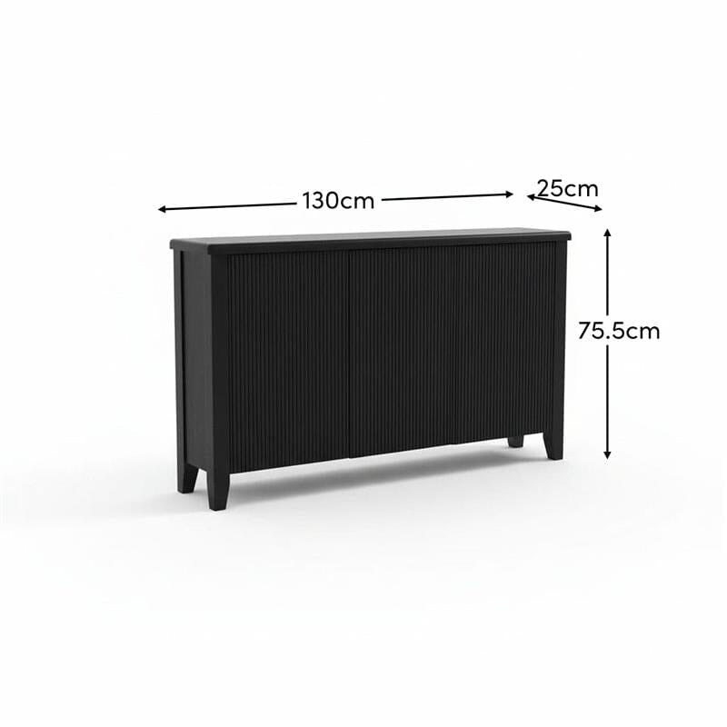 Raleigh 3 Door Large Sideboard - Black Oak - Laura James
