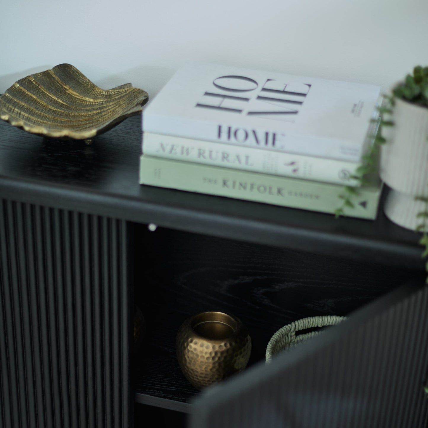 Raleigh 3 Door Large Sideboard - Black Oak - Laura James