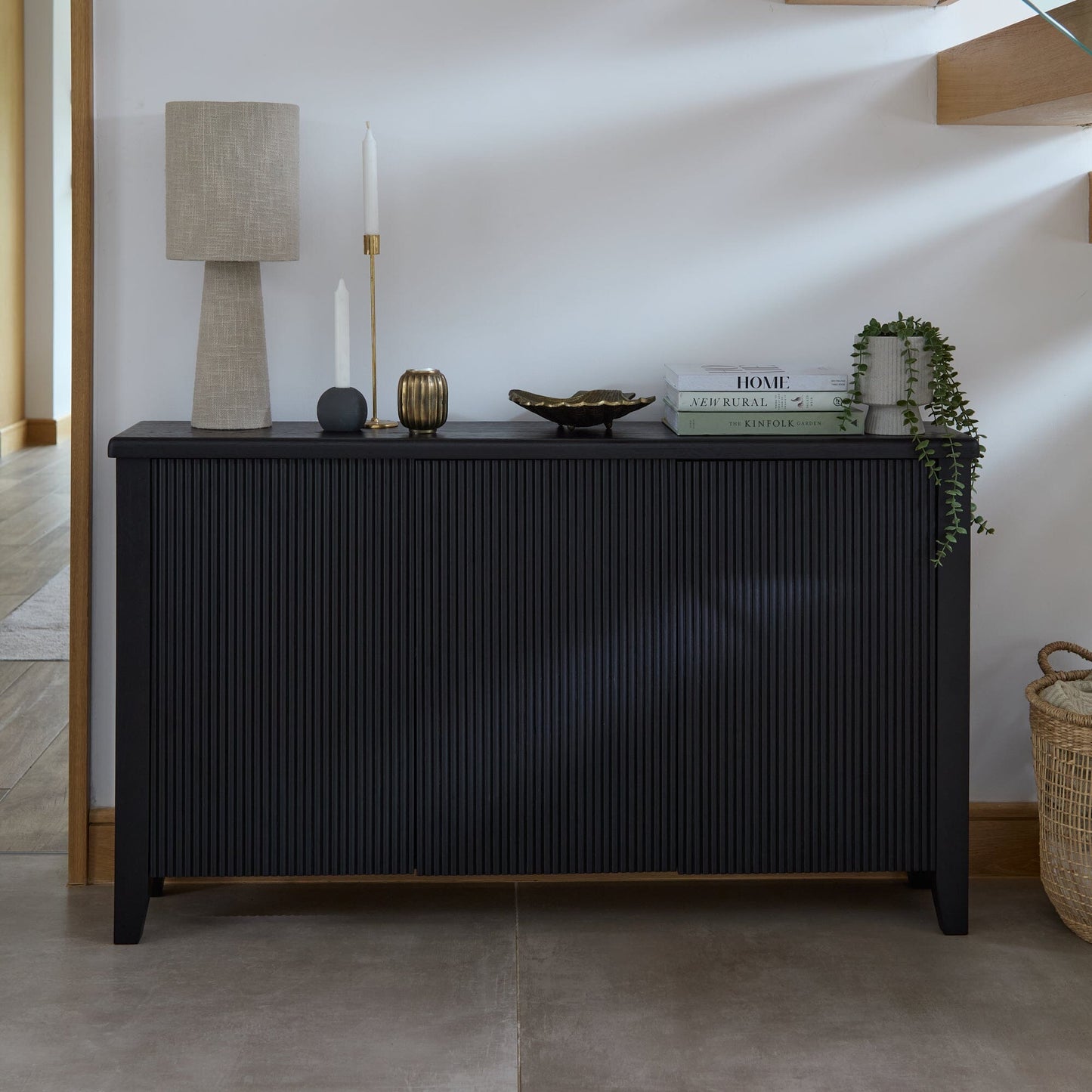 Raleigh 3 Door Large Sideboard - Black Oak - Laura James