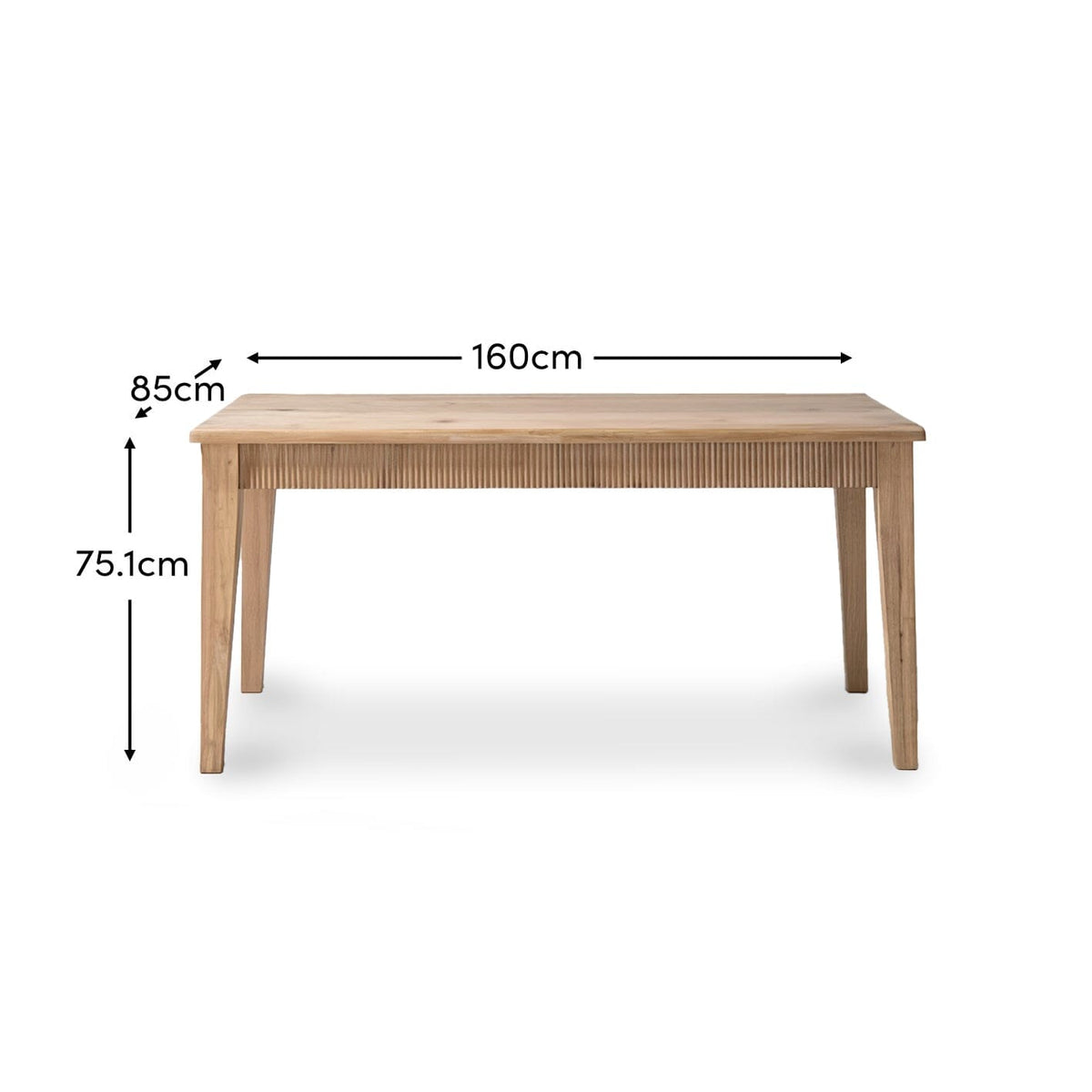 Raleigh Whitewash Rectangular Dining Table - Laura James