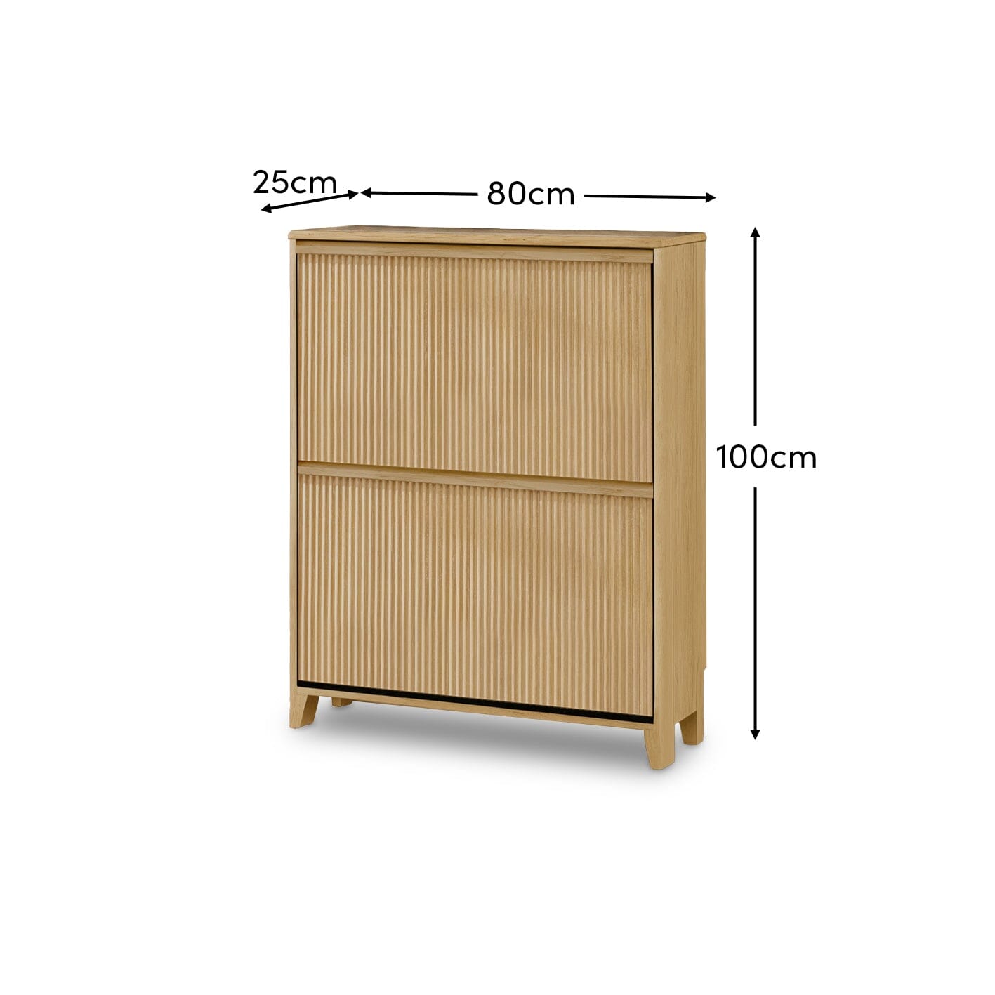 Raleigh 2 Door Shoe Cabinet - Whitewash- Laura James