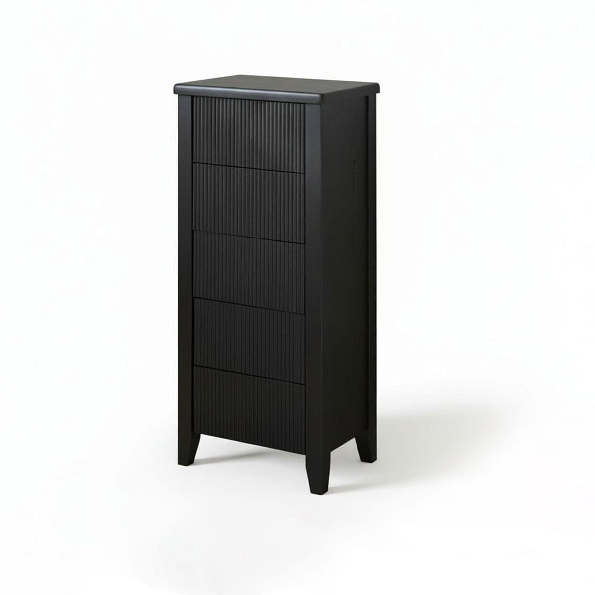 Raleigh 5 Drawer Tallboy - Black Oak - Laura James