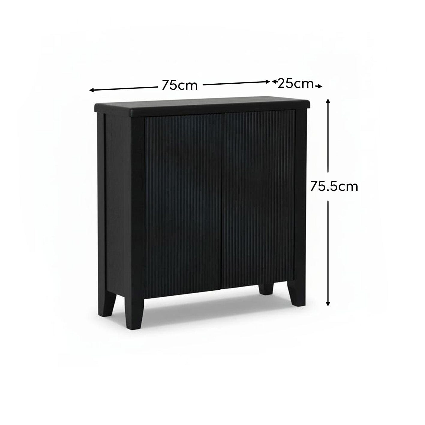 Raleigh 2 Door Small Sideboard - Black Oak - Laura James