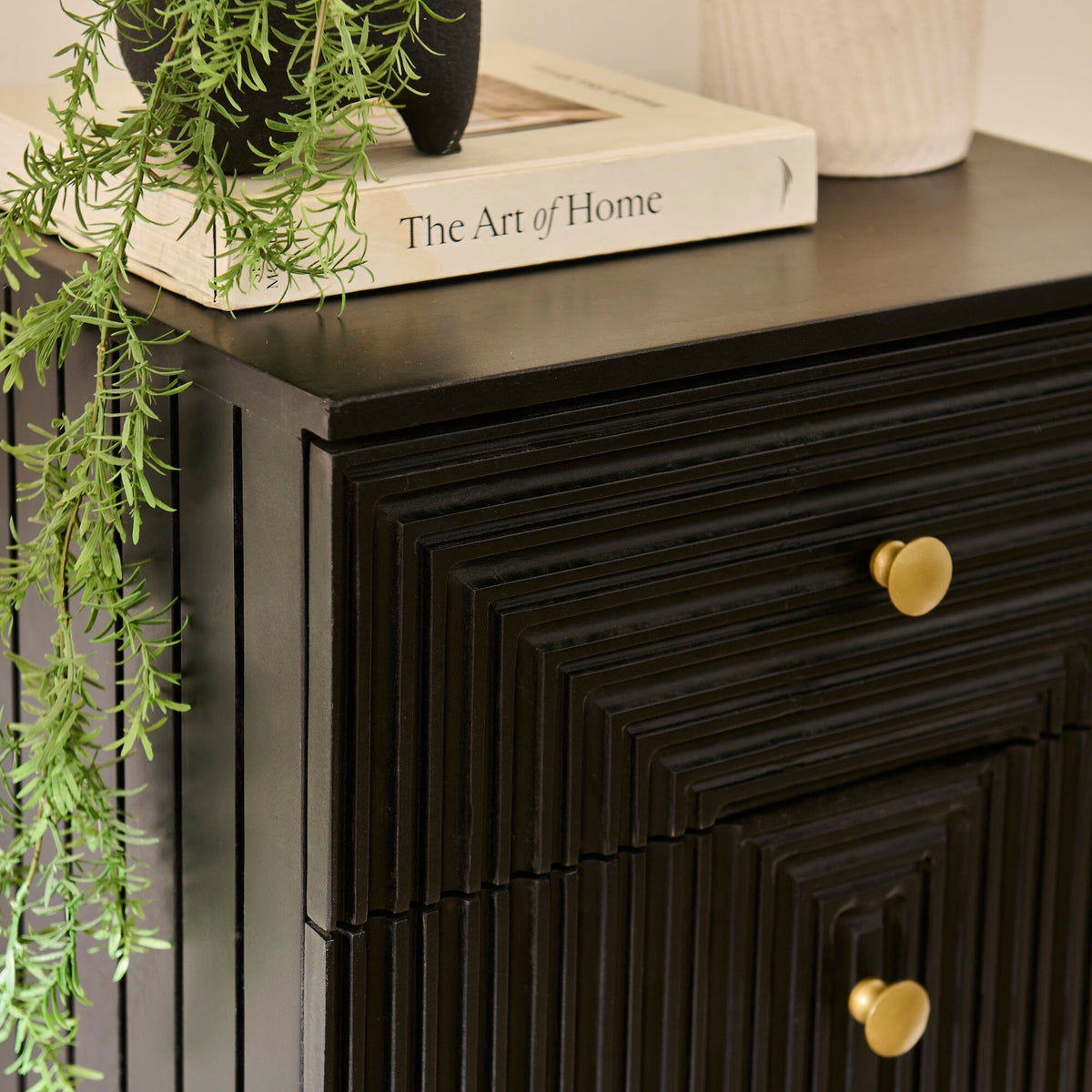 Rayna 5 Drawer Tallboy - Jet Black - Laura James