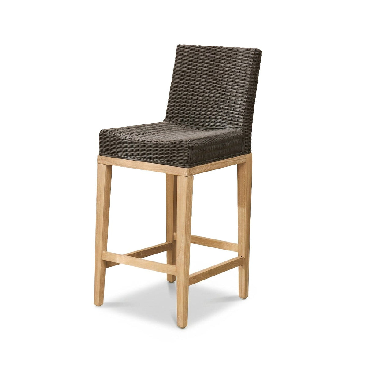 Reid Slate Grey Bar Stools - Set of 2 - Whitewash Mindi Wood Legs - Laura James