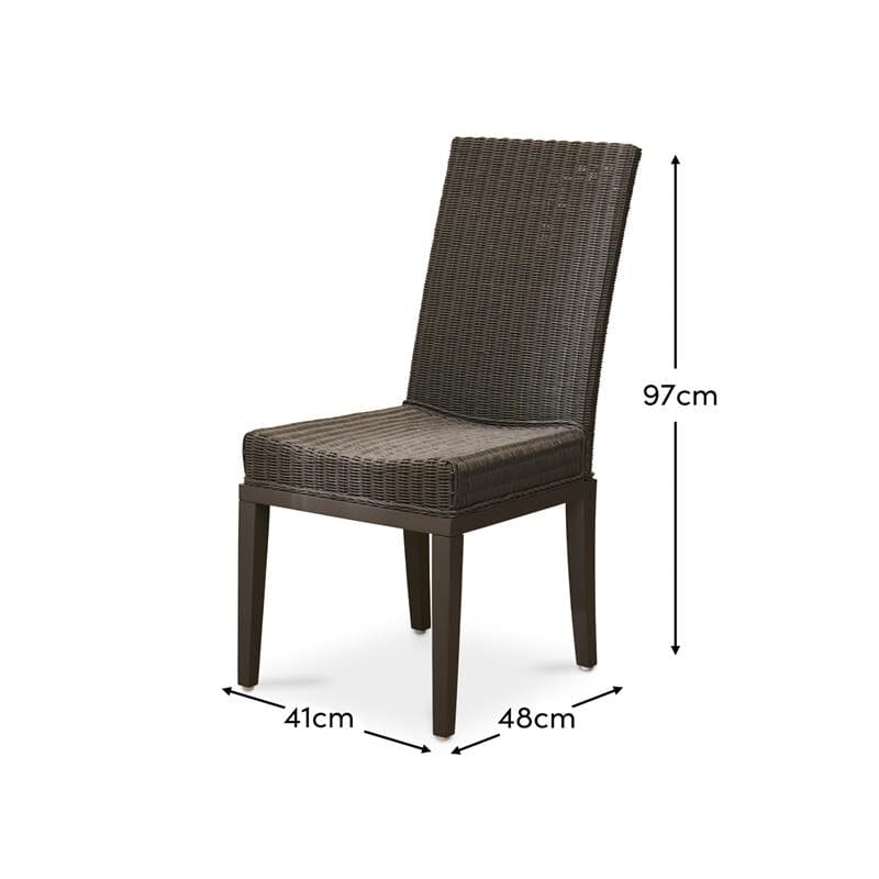 Reid Slate Grey Dining Chair - Set of 2 - Mindi Wood Legs - Laura James