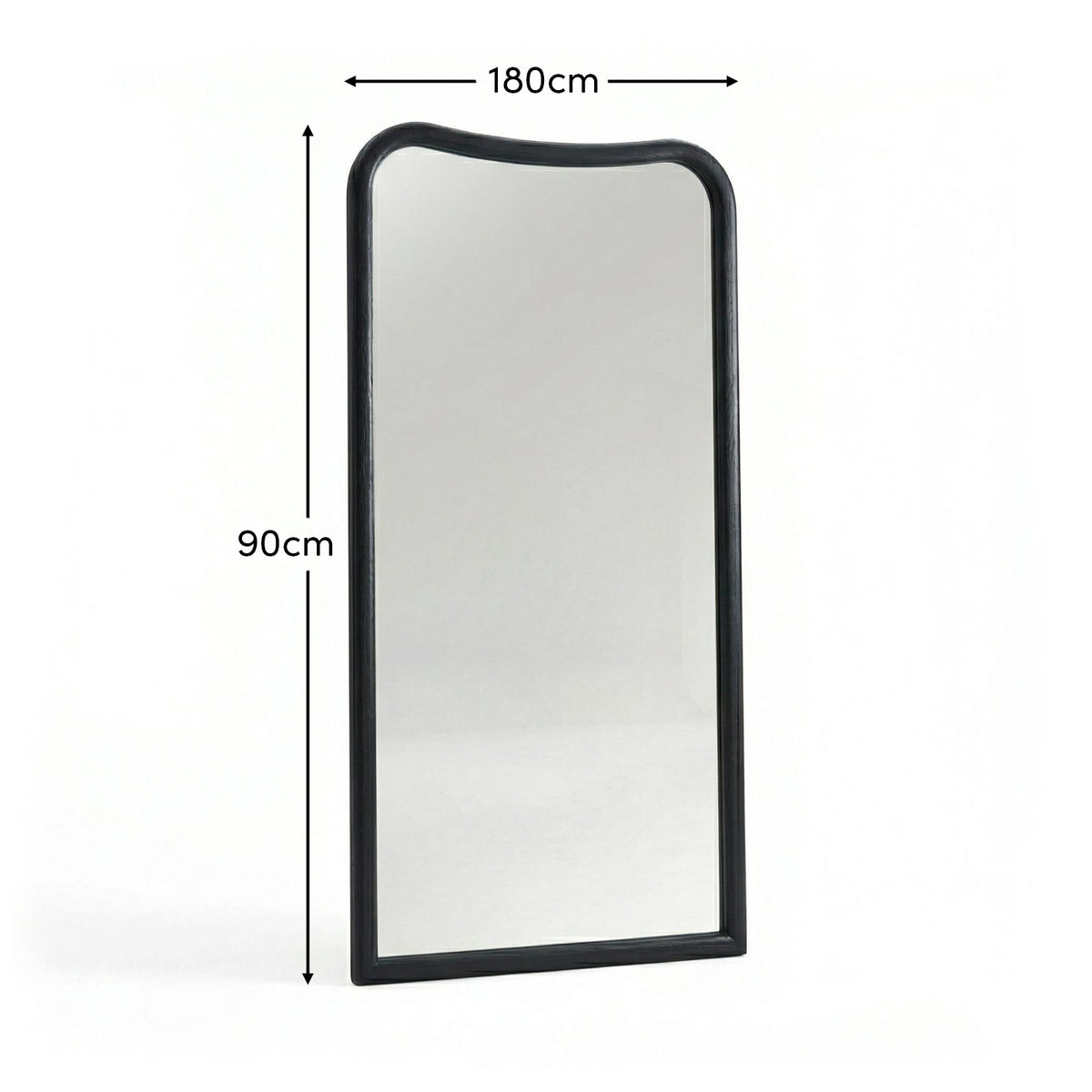 Rendall 180x90cm Wooden Mirror - Black Paulownia - Laura James
