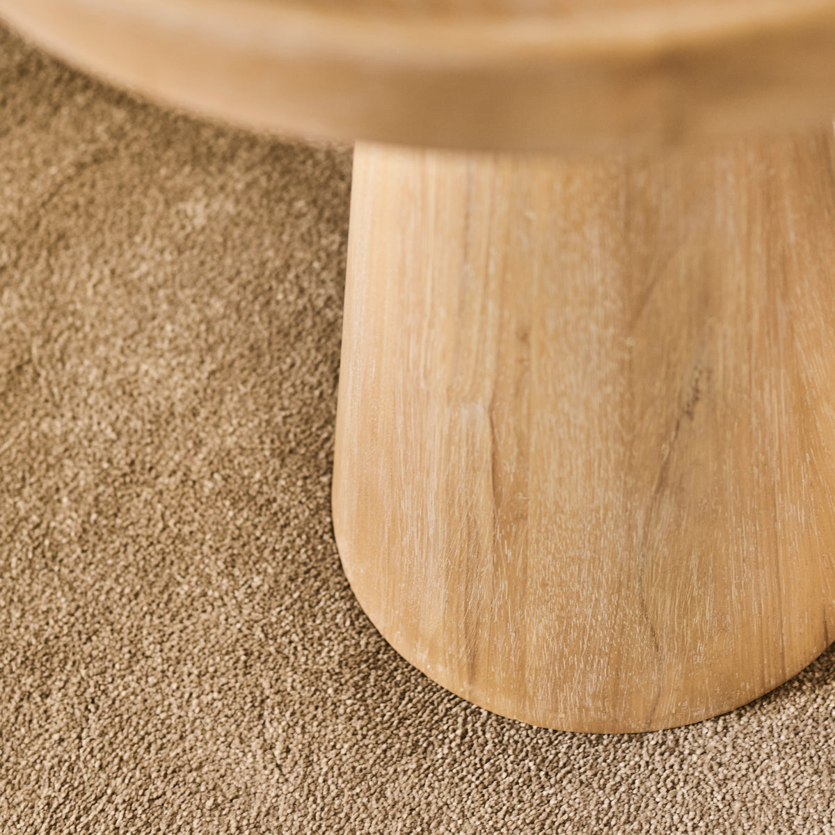 Rhiannon 45cm Round Side Table - Whitewash Oak - Laura James