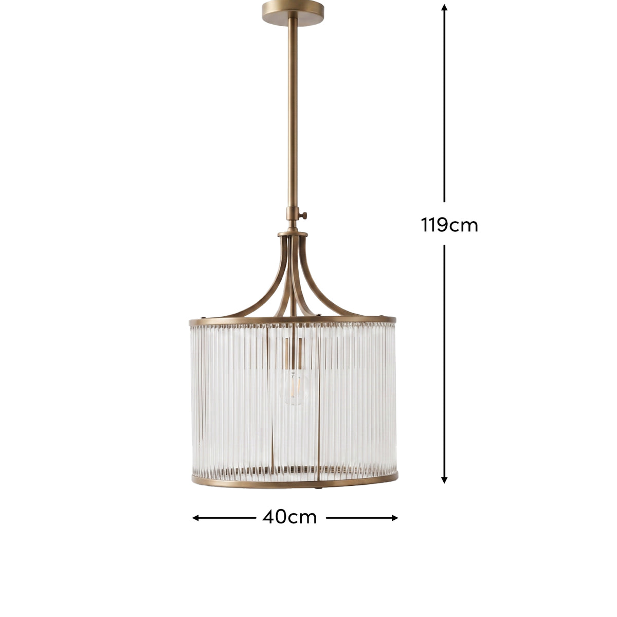 Richmond 40cm Glass Chandelier - Patina Gold - Laura James