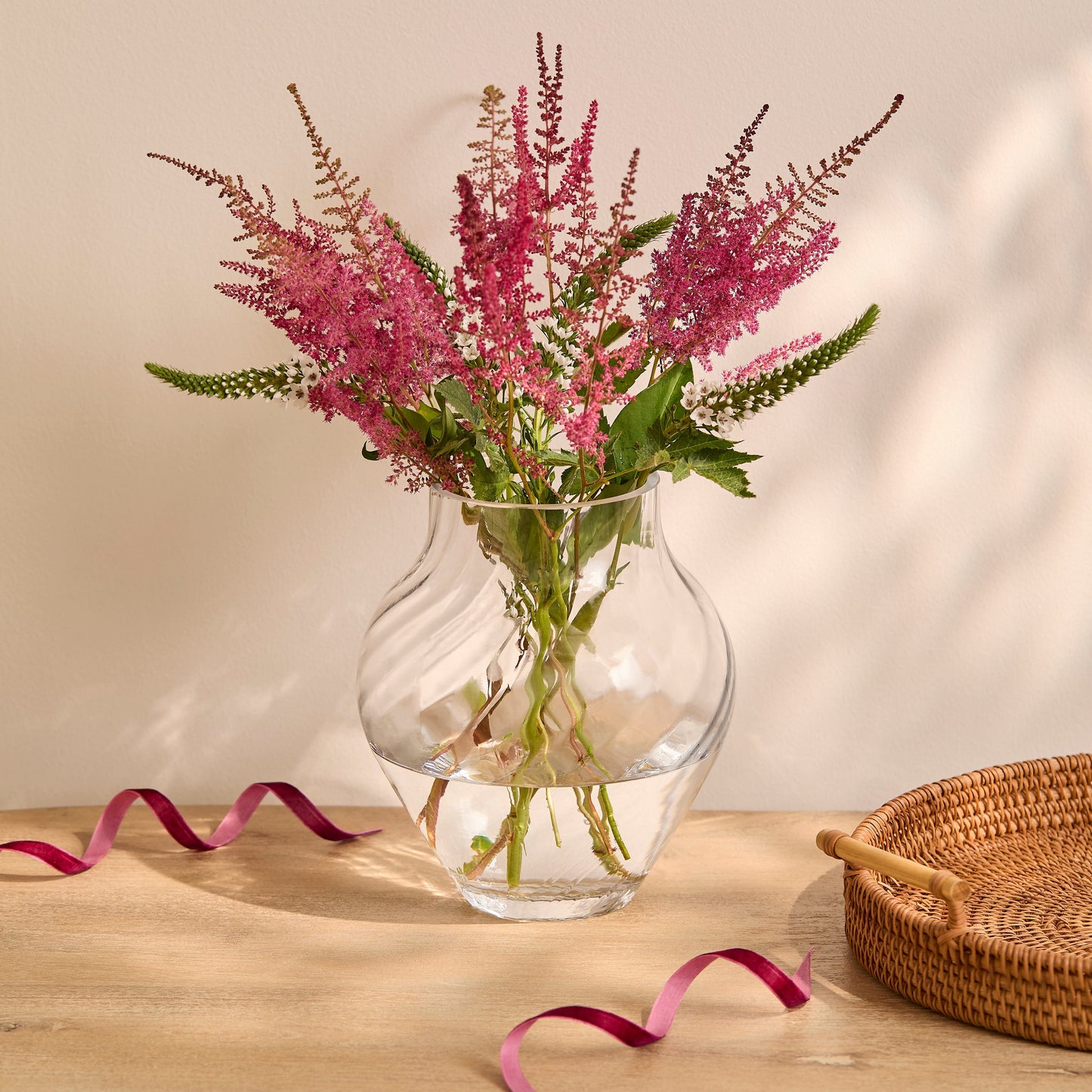 Rimini 20cm Glass Vase - Clear - Laura James