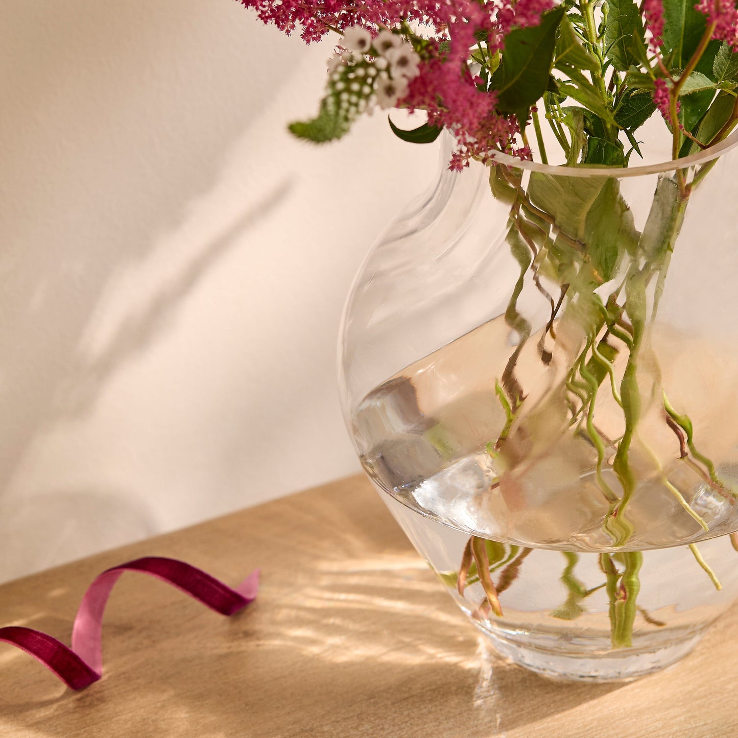 Rimini 20cm Glass Vase - Clear - Laura James