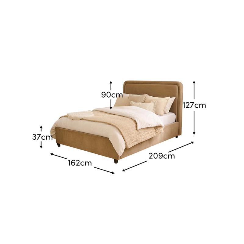 Robyn King Ottoman Bed - Driftwood - Laura James