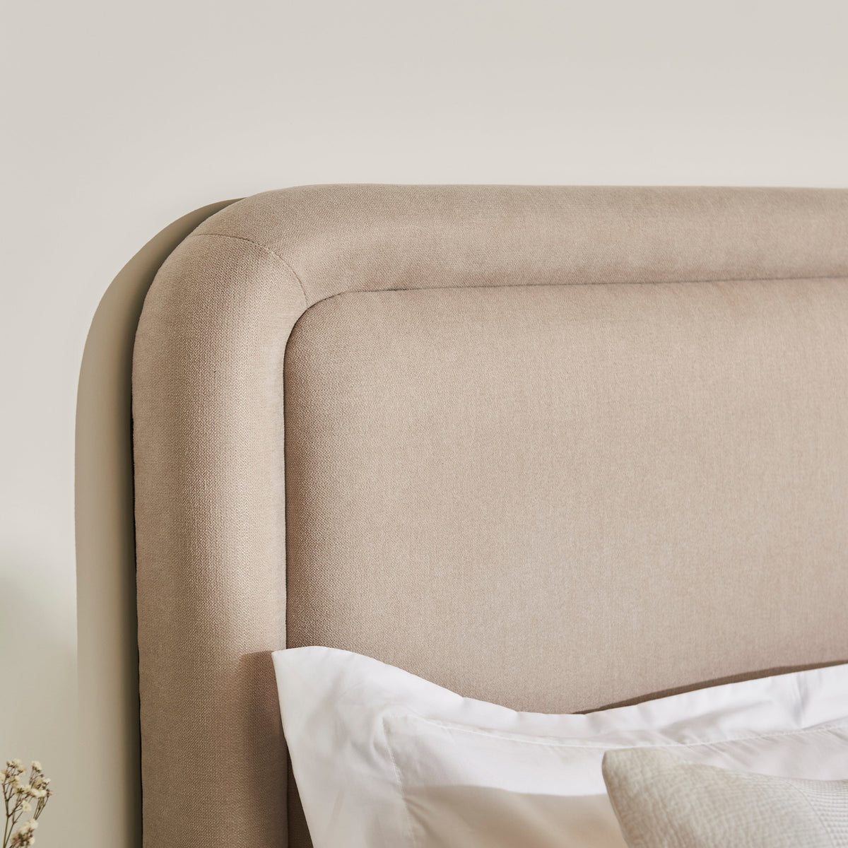 Robyn Double Ottoman Bed - Soft Beige - Laura James