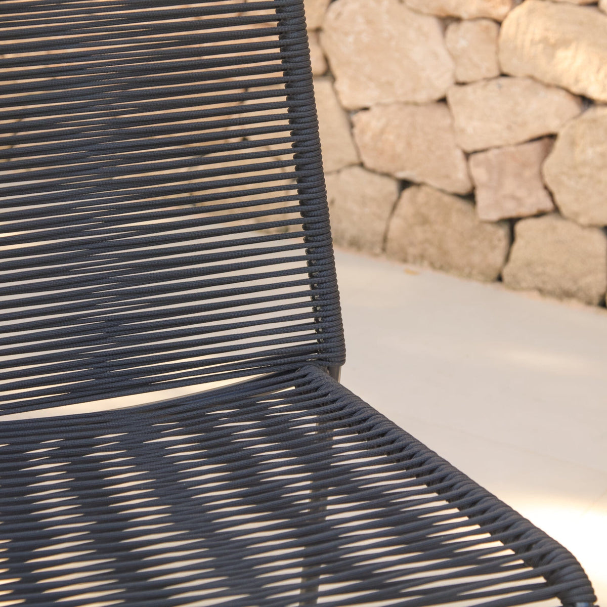 Ryder Black Rope Garden Chairs - Set of 2 - Laura James