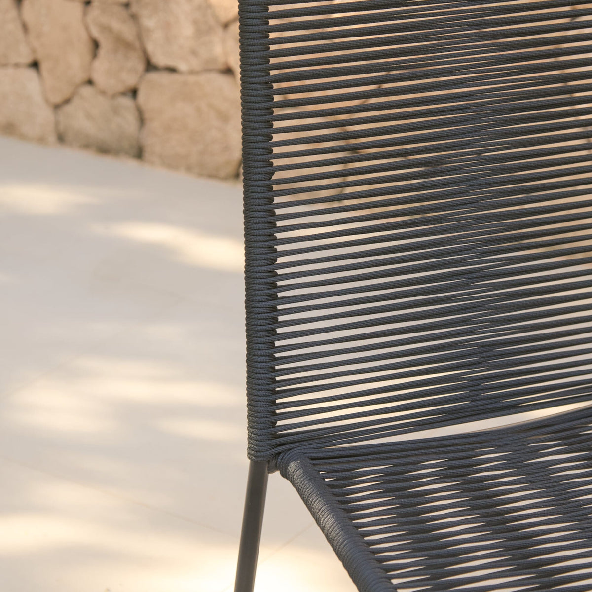 Ryder Black Rope Garden Chairs - Set of 2 - Laura James